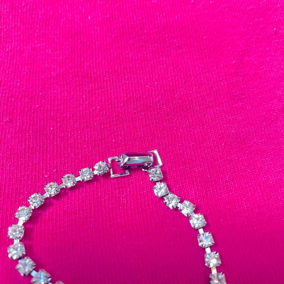 Like New Set Silver Rhinestone Necklace by Avon and Bracelet by Sarah Coventry - Picture 6 of 11